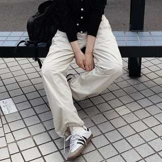 Autumn double-stitched jogger pants
