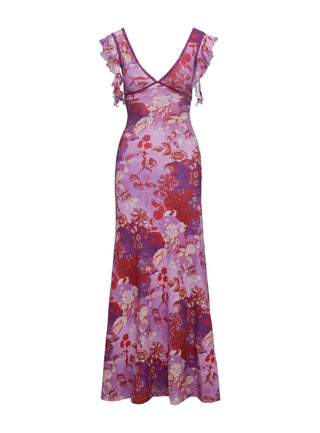 Soleila Maxi Dress Purple Multi