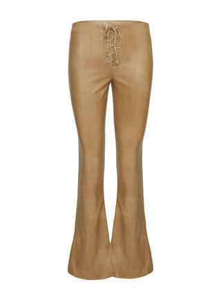 Roddie Lace Up Pants Brown