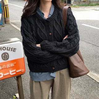 Cable cardigan