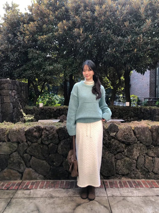 (11 colors) Round neck loose fit knit