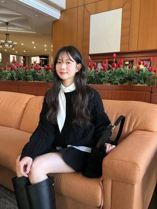 (4 colors) Oversized Cable Knit