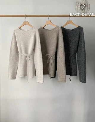 (4 colors) V-neck Angora Knit