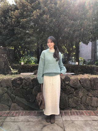 (11 colors) Round neck loose fit knit