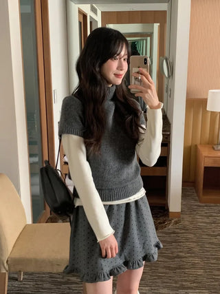 (4 colors) Sheer Turtleneck Knit