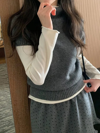 (4 colors) Sheer Turtleneck Knit