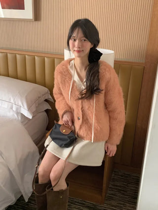 (3 colors) Bow tie blouse
