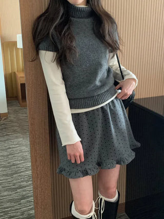 (4 colors) Sheer Turtleneck Knit