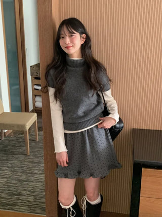 (4 colors) Sheer Turtleneck Knit