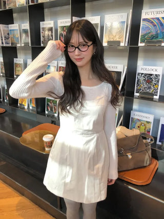 (3 colors) Boat Neck Mohair Knit
