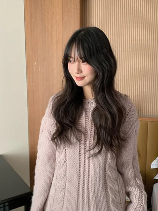 (4 colors) Wool Cable Knit Sweater
