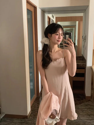 (3 colors) Frill Mini Dress