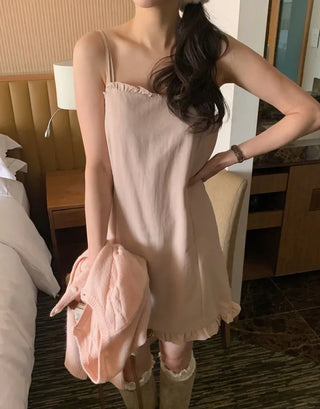 (3 colors) Frill Mini Dress