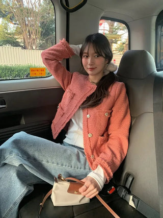 Light blue wide-leg denim pants