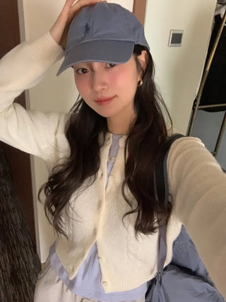 (3 colors) Cable Knit Round Neck Cardigan
