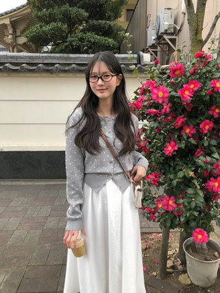 (3 colors) Polka Dot Cardigan