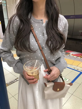 (3 colors) Polka Dot Cardigan