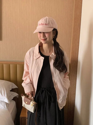 (3 colors) Collared Blouson