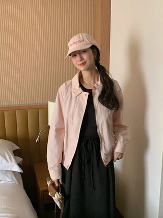(3 colors) Collared Blouson