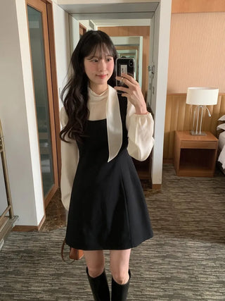 (3 colors) Basic mid-length dress