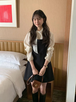 (3 colors) Basic mid-length dress
