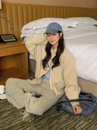 Basic cotton blouson