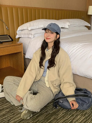 Basic cotton blouson