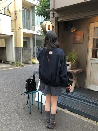 Basic cotton blouson