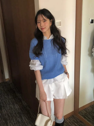 Mohair short-sleeved knit