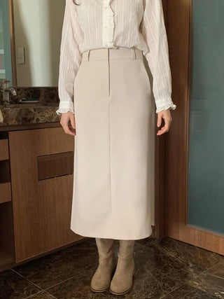 H-line low-rise midi skirt