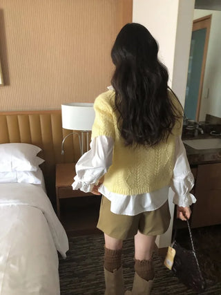 Mohair short-sleeved knit