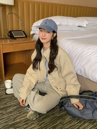 Basic cotton blouson