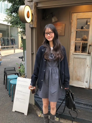 Basic cotton blouson