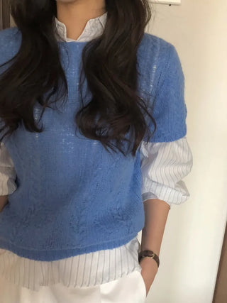 Mohair short-sleeved knit