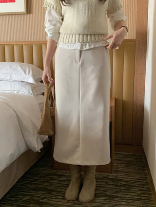 H-line low-rise midi skirt