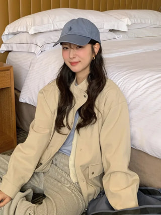 Basic cotton blouson