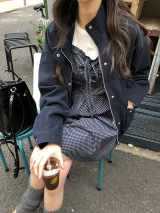 Basic cotton blouson