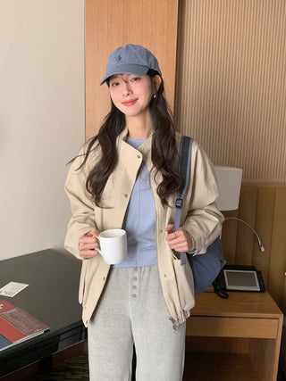 Basic cotton blouson