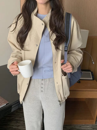Basic cotton blouson