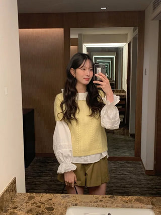 Mohair short-sleeved knit