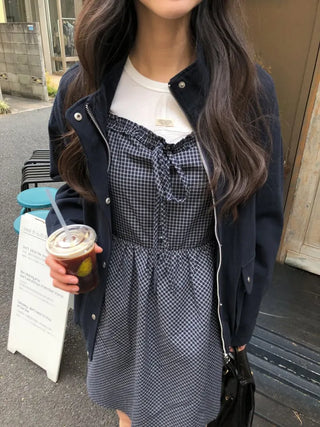 Basic cotton blouson