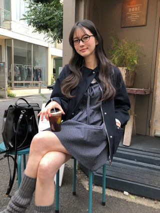 Basic cotton blouson
