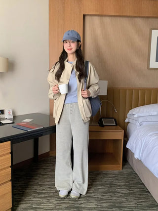 Basic cotton blouson