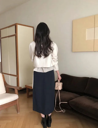 (3 colors) String Slit Skirt