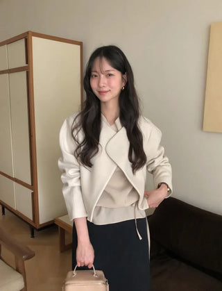 (2 colors) Drape Blouse