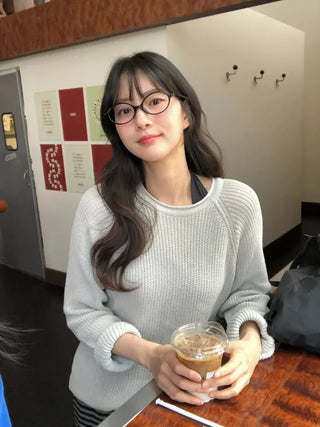 (3 colors) Boat Neck Oversized Knit