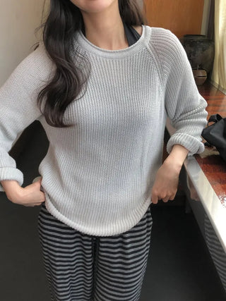 (3 colors) Boat Neck Oversized Knit