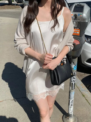 (3 colors) V-neck oversized cardigan