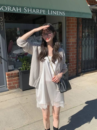 (2 colors) Silky Camisole Dress