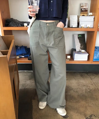 Wide cotton pants